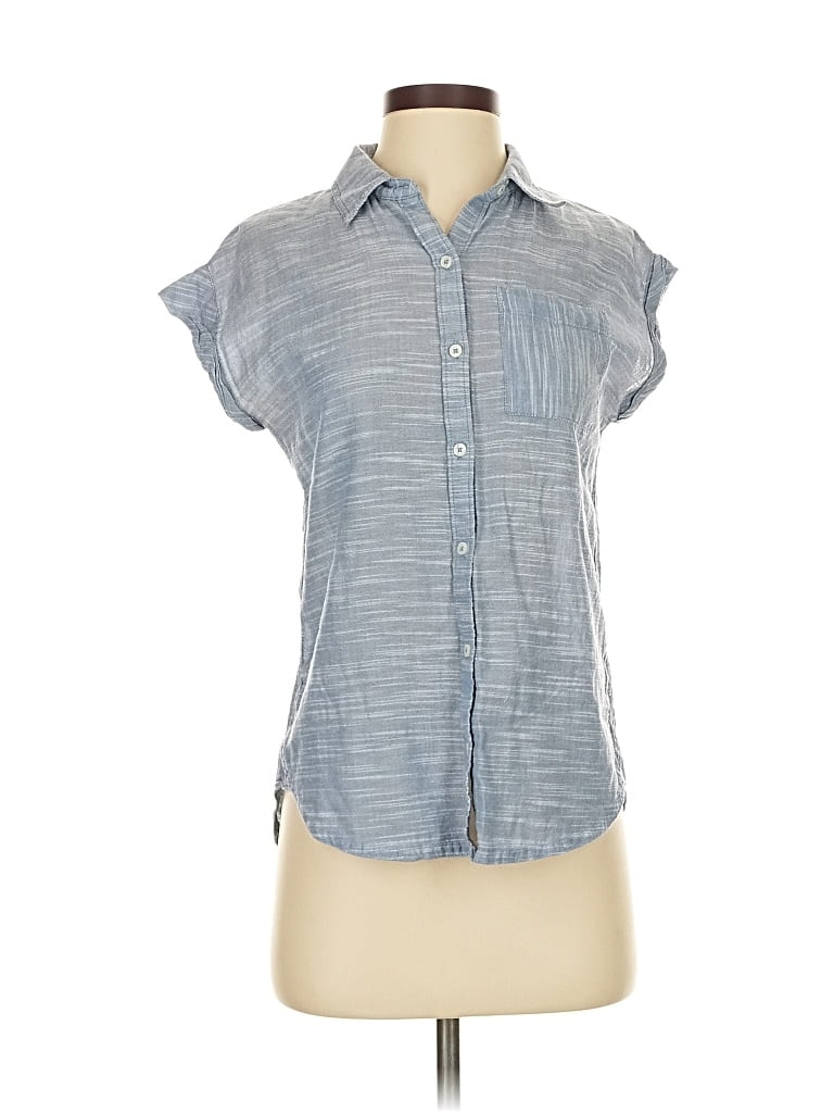 Pre-owned Abercrombie & Fitch Short Sleeve Blouse In Blue