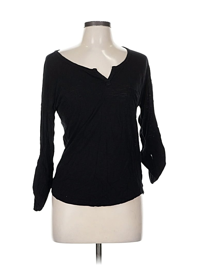 Pre-owned Express 3/4 Sleeve T-shirt In Black