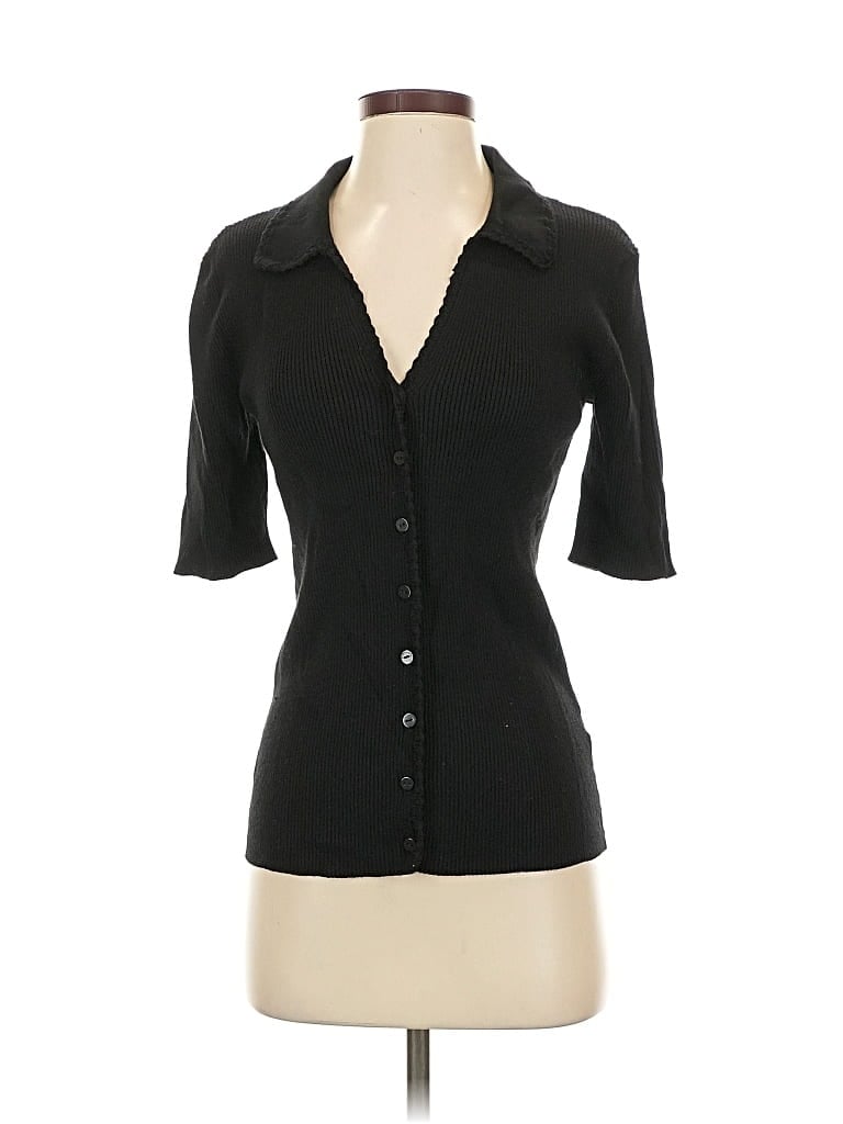 Pre-owned Elie Tahari Cardigan Sweater In Black