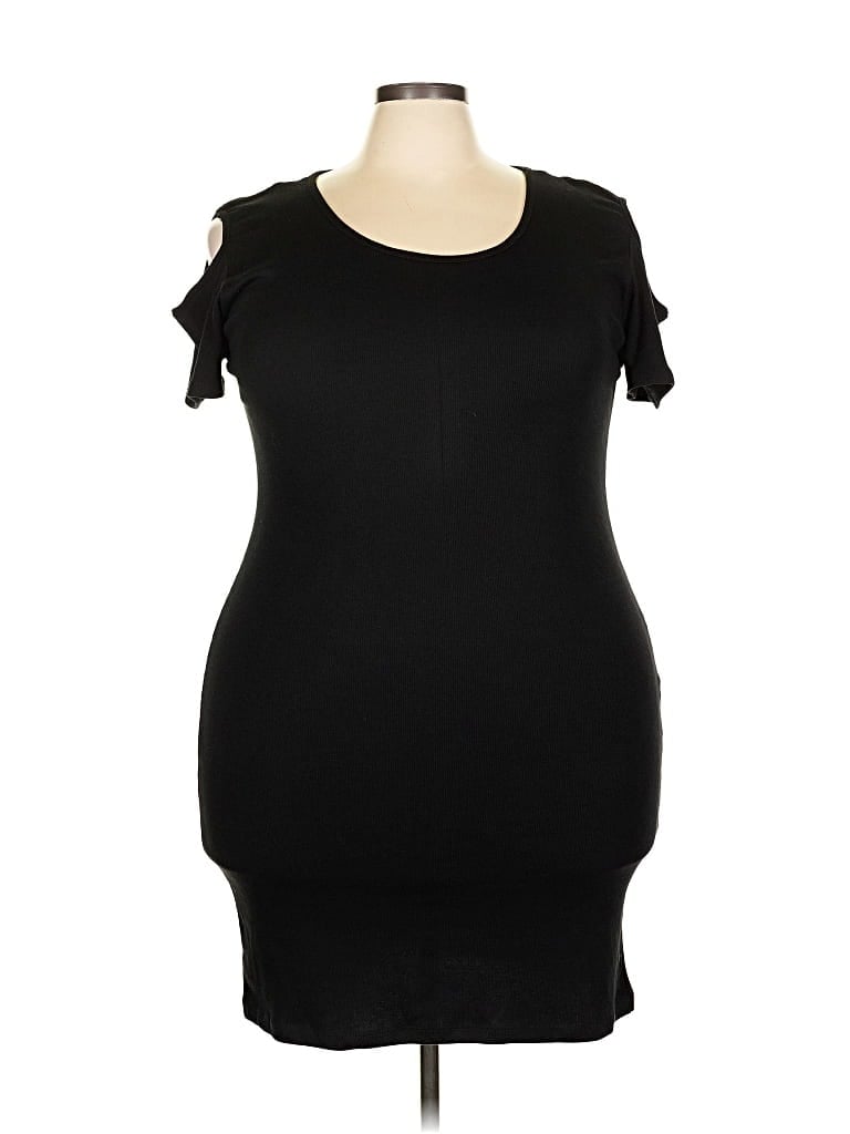 Ashley Blue Casual Dress In Black