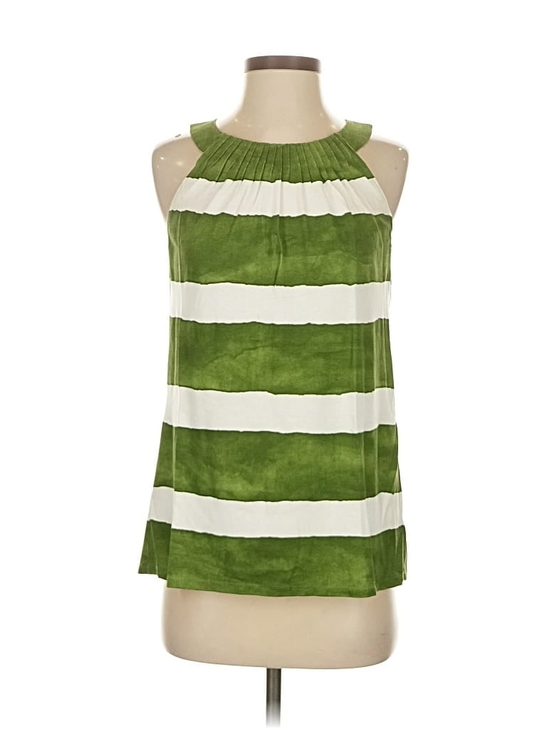 Pre-owned W By Worth Sleeveless Blouse In Green
