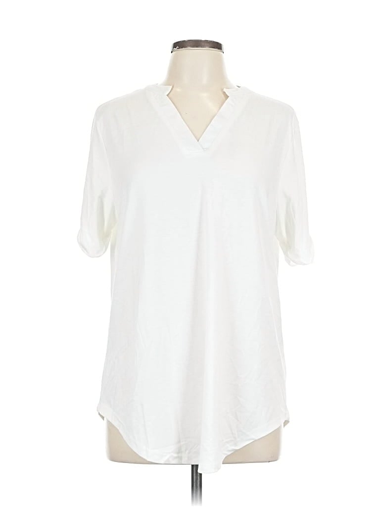 Assorted Brands Short Sleeve Blouse In White