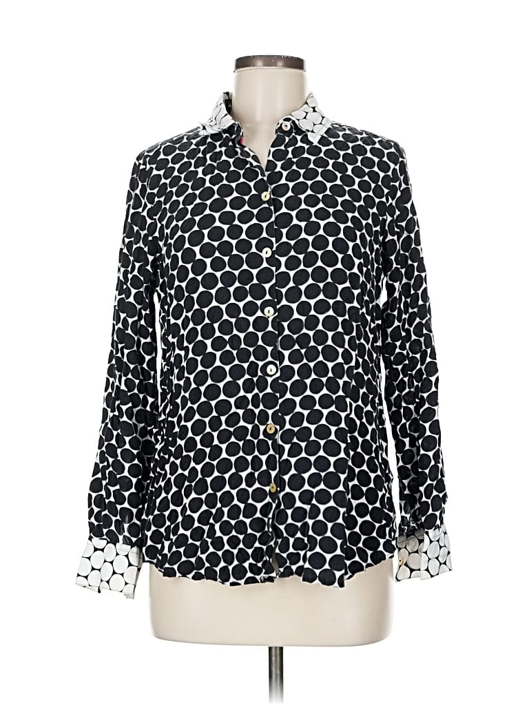 Click to view more detailed imagery on our partner's website Pre-owned Foxcroft Long Sleeve Blouse In Black