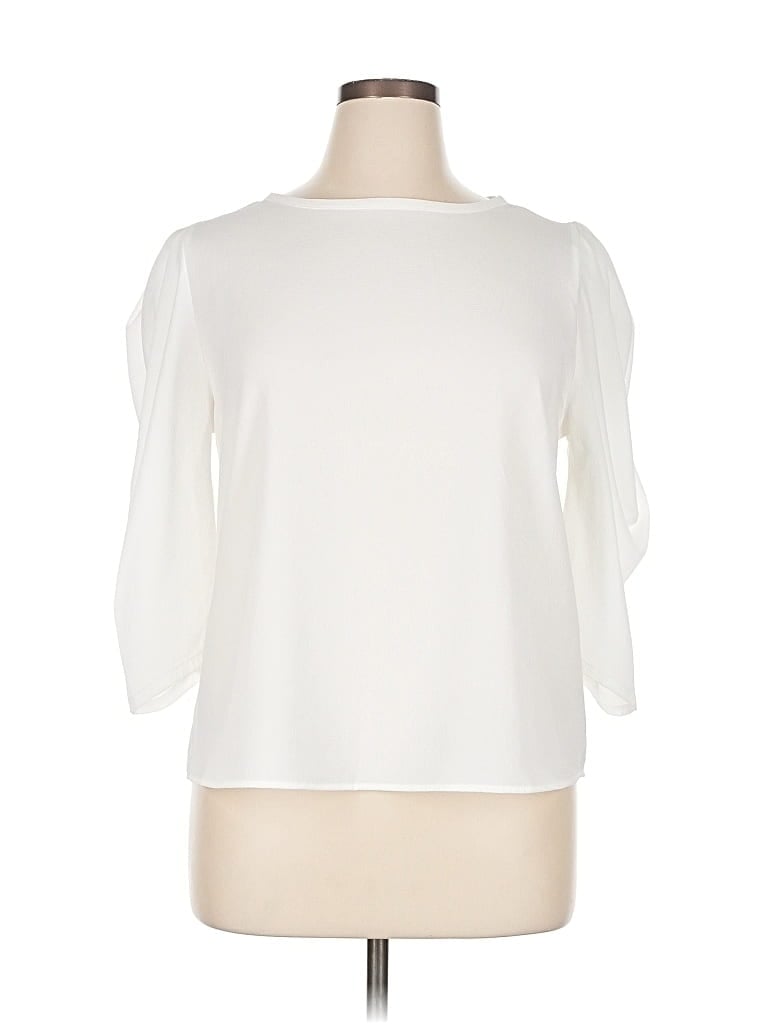 Pre-owned Vici 3/4 Sleeve Blouse In White