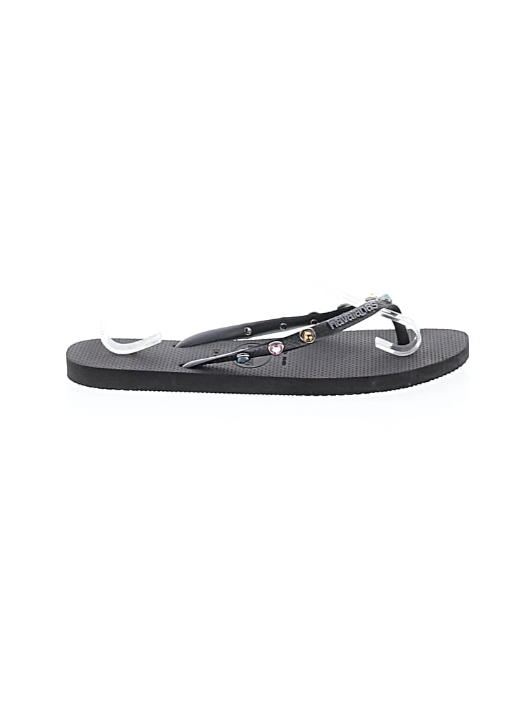 Pre-owned Havaianas Flip Flops In Black