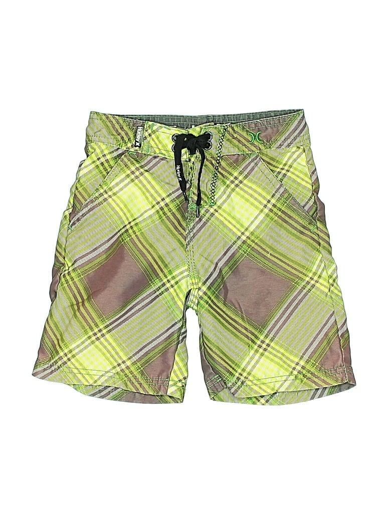 Pre-owned Hurley Kids'  Board Shorts In Green