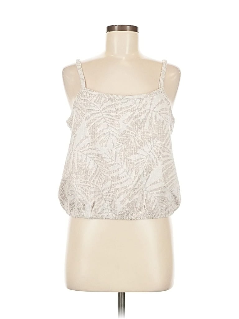 Pre-owned Ann Taylor Loft Tank Top Silver Halter Neckline Tops