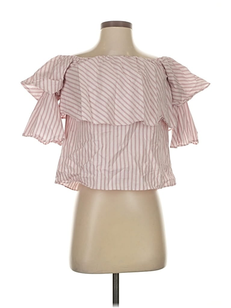Pre-owned Wayf Short Sleeve Blouse In Pink