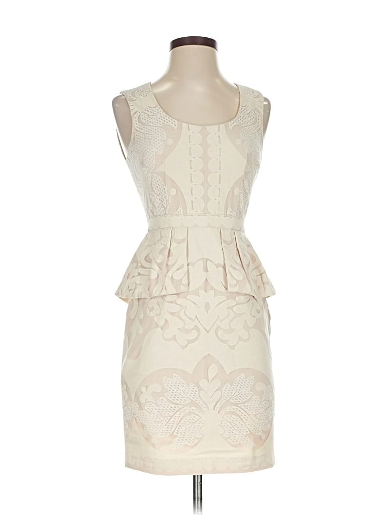 Pre-owned Bcbgmaxazria Cocktail Dress In White