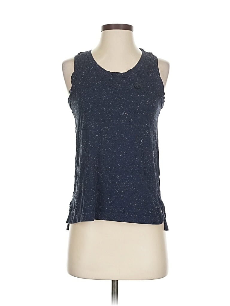 Pre-owned Nike Tank Top Blue Halter Neckline Tops