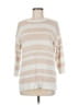 Saks Fifth Avenue Stripes Tan Pullover Sweater Size M - photo 1