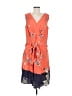 eShakti 100% Polyester Orange Casual Dress Size M (estimated) - photo 1
