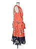 eShakti 100% Polyester Orange Casual Dress Size M (estimated) - photo 4