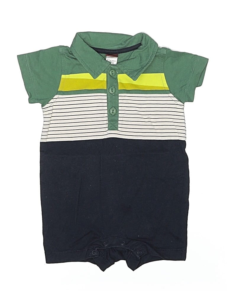 Pre-owned Tea Babies' Short Sleeve Onesie In Green