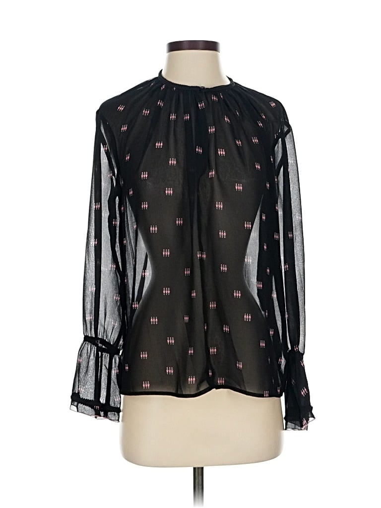 Click to view more detailed imagery on our partner's website Pre-owned Maje Long Sleeve Blouse In Black