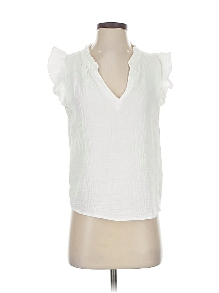 Click to view more detailed imagery on our partner's website Pre-owned Drew Short Sleeve Blouse In White
