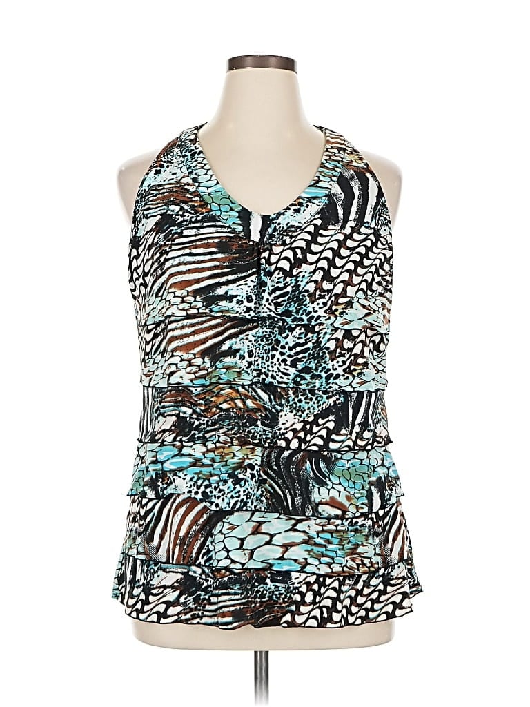 Pre-owned Milano Sleeveless Blouse In Blue