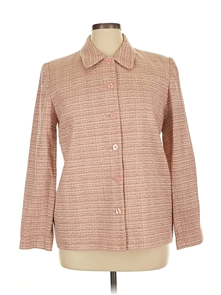 Pre-owned Alfred Dunner Blazer Jacket In Brown