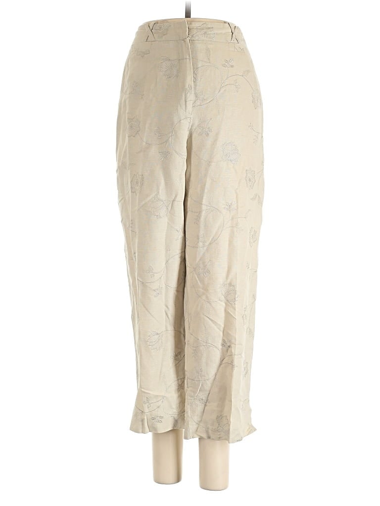 Pre-owned Larry Levine Linen Pants In White