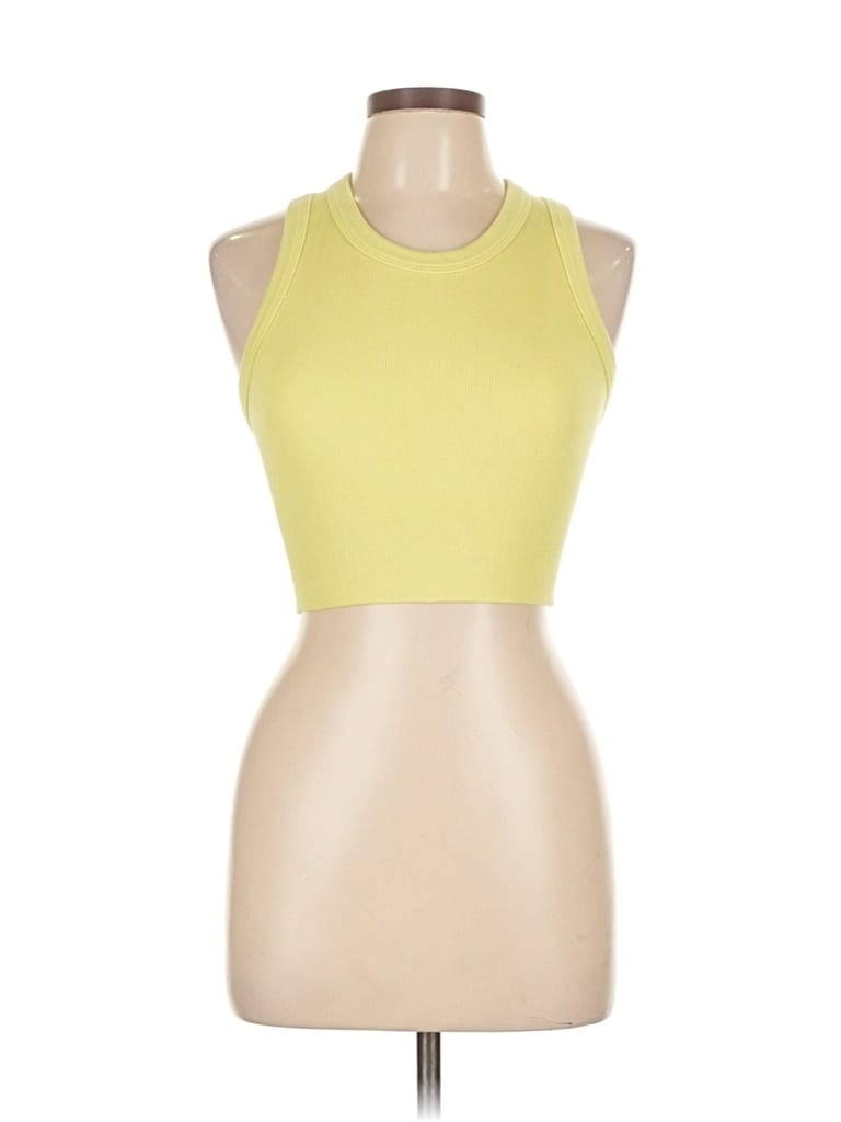 Pre-owned 90 Degree By Reflex Tank Top Yellow Halter Neckline Tops
