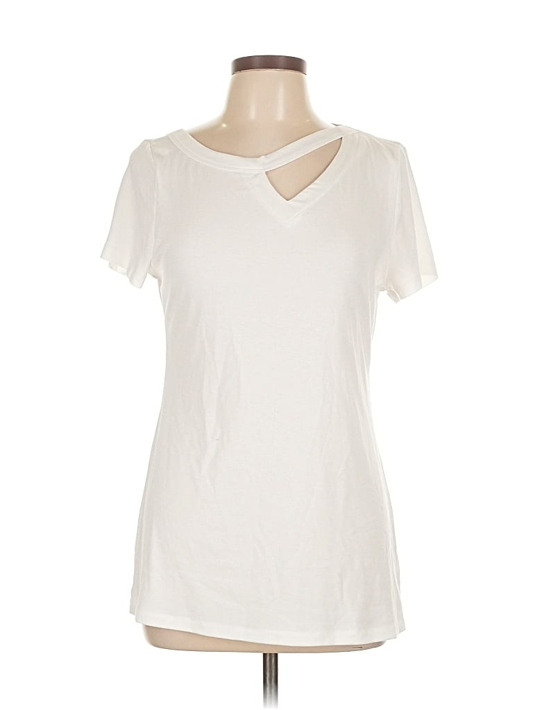Pre-owned Doe & Rae Short Sleeve T-shirt In White