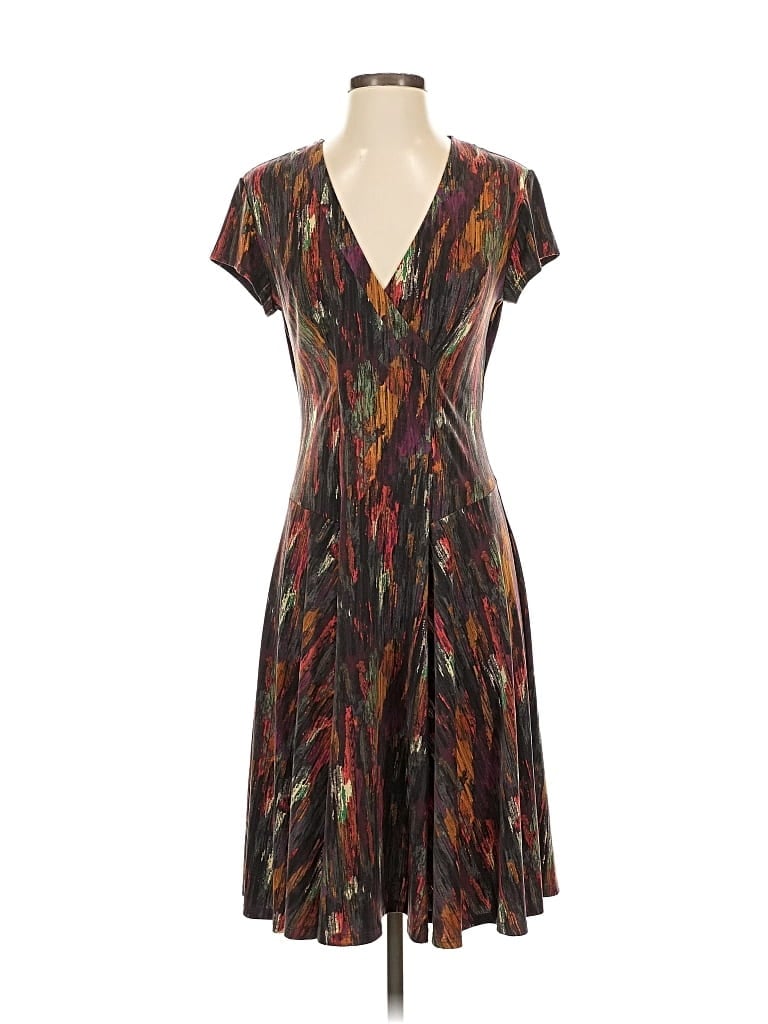 Pre-owned Dressbarn Casual Dress In Brown