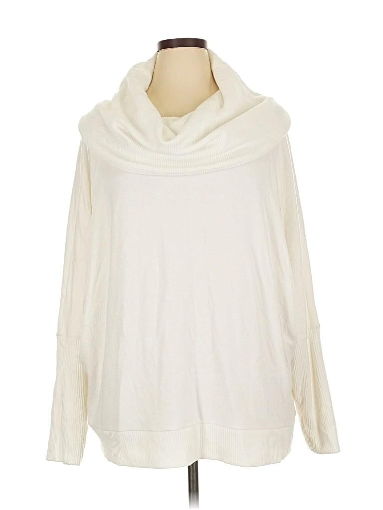 Pre-owned Express Turtleneck Sweater In White