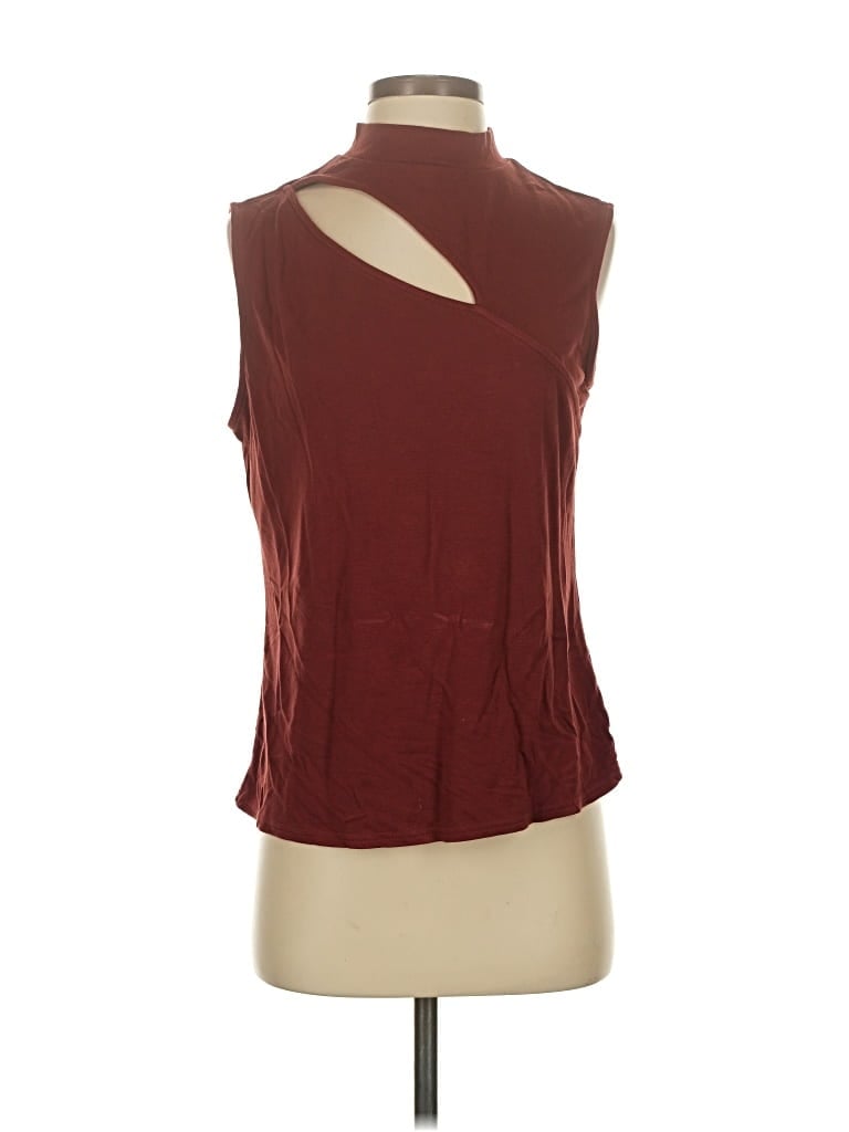 HALOGEN Pre-owned Sleeveless Blouse In Burgundy
