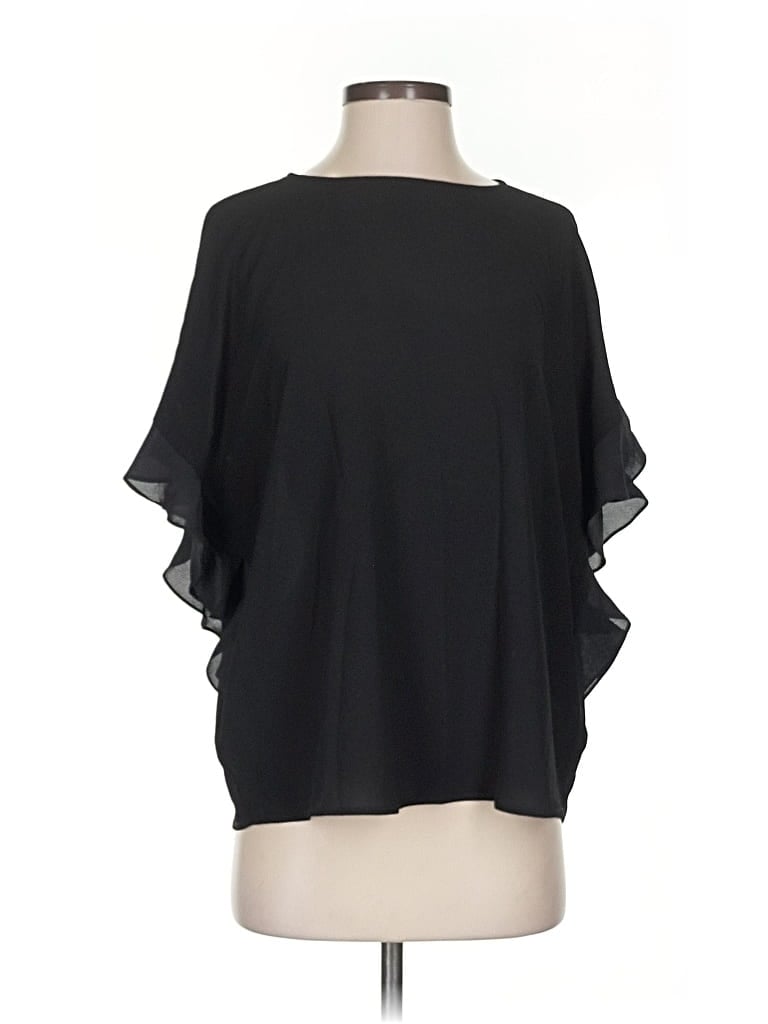 Pre-owned Gibson Short Sleeve Blouse In Black