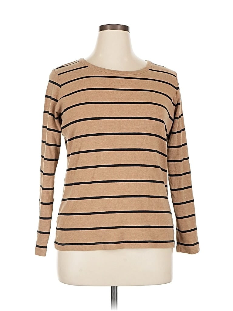 Click to view more detailed imagery on our partner's website Pre-owned Lands' End 3/4 Sleeve T-shirt In Brown