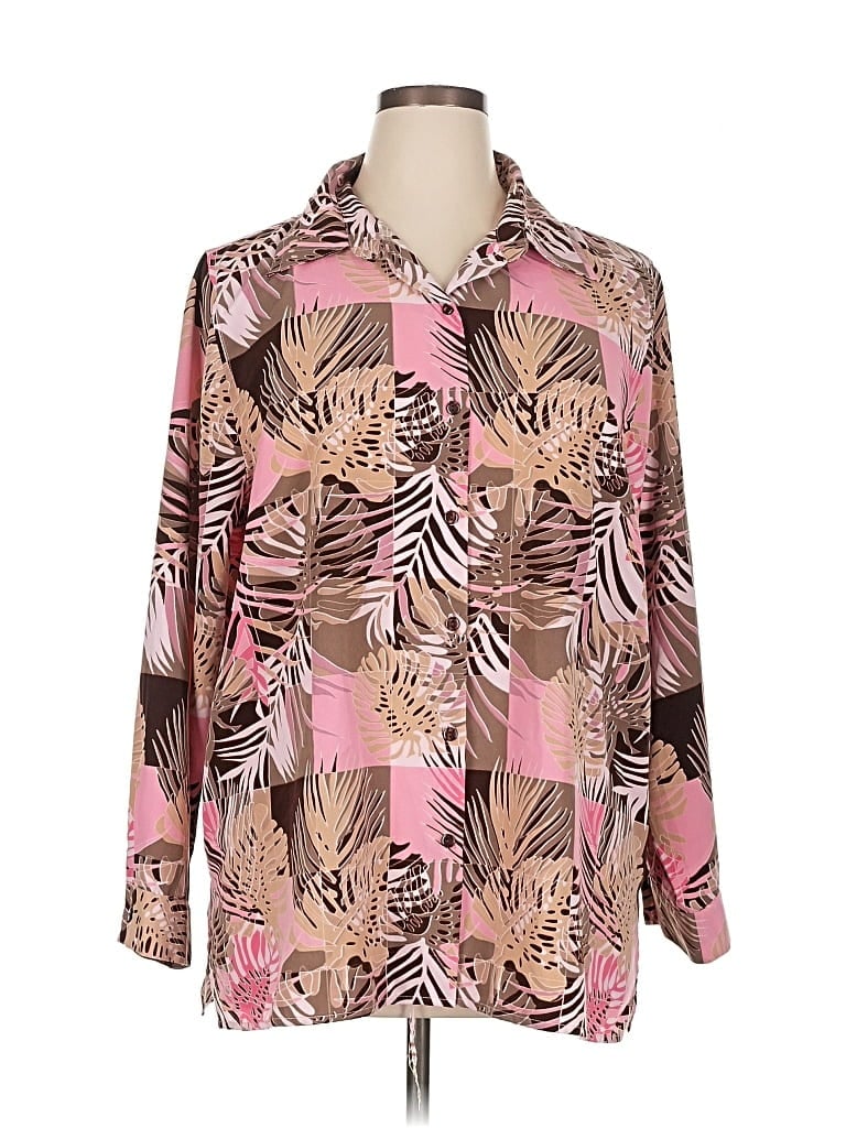 Pre-owned Assorted Brands Long Sleeve Blouse In Pink