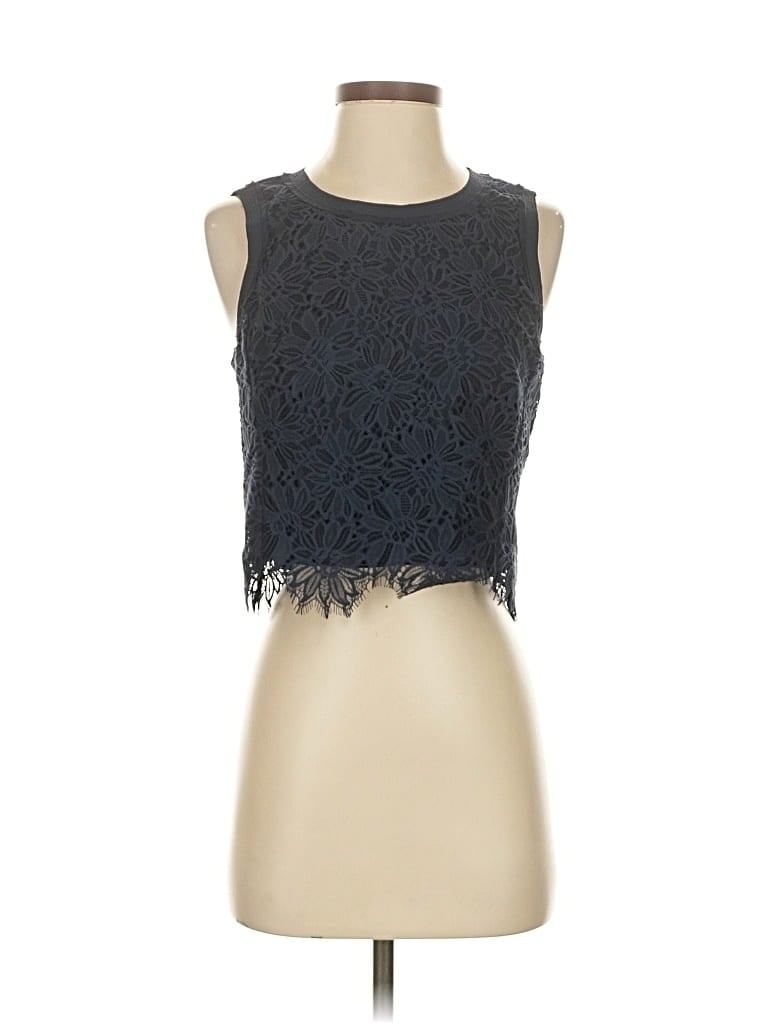 Pre-owned Rebecca Taylor Sleeveless Blouse In Gray