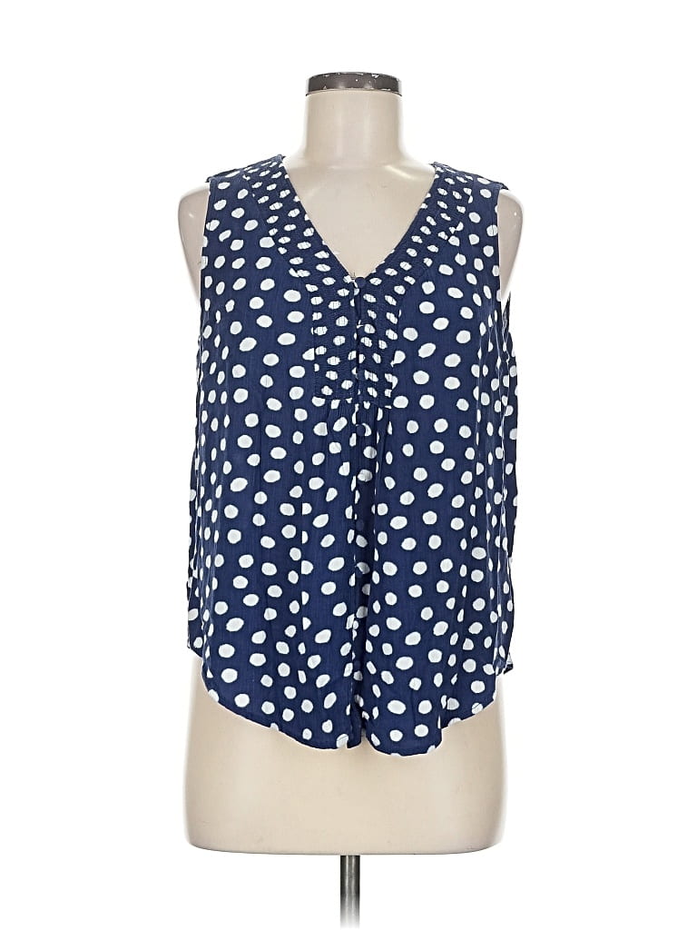 Pre-owned Liz Claiborne Sleeveless Blouse In Blue