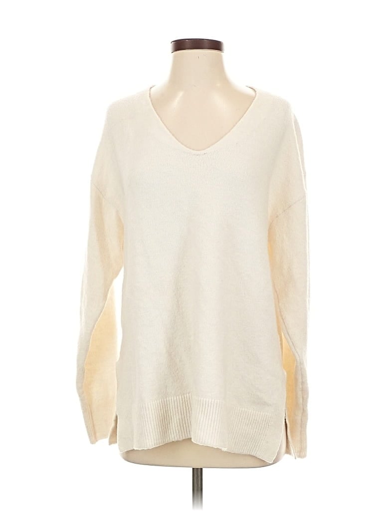 Pre-owned H&m Pullover Sweater In White