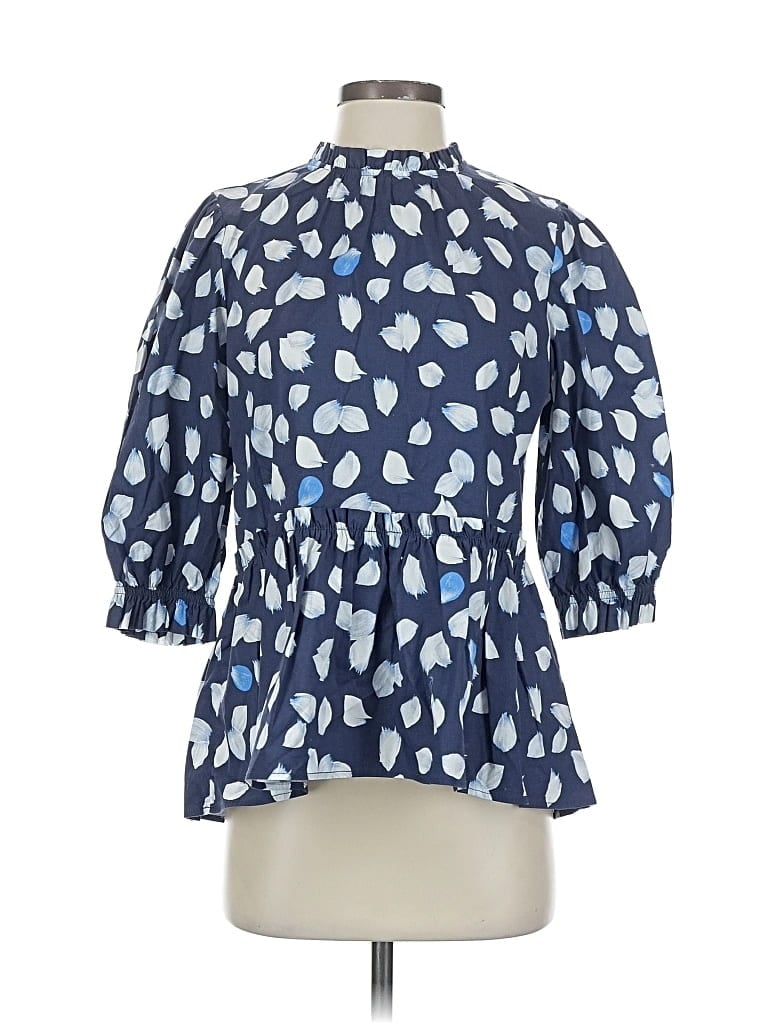 Click to view more detailed imagery on our partner's website Pre-owned Scoop 3/4 Sleeve Blouse In Blue