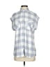 Rails Checkered-gingham Blue Short Sleeve Button-Down Shirt Size XS - photo 1