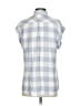 Rails Checkered-gingham Blue Short Sleeve Button-Down Shirt Size XS - photo 2