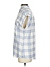 Rails Checkered-gingham Blue Short Sleeve Button-Down Shirt Size XS - photo 5