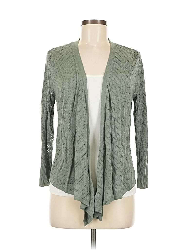 Pre-owned Simply Vera Vera Wang Cardigan Sweater In Green