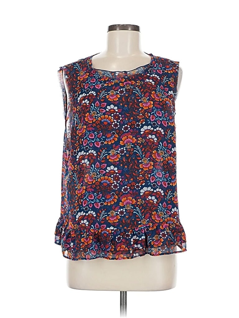 Pre-owned Cabi Sleeveless Blouse In Blue