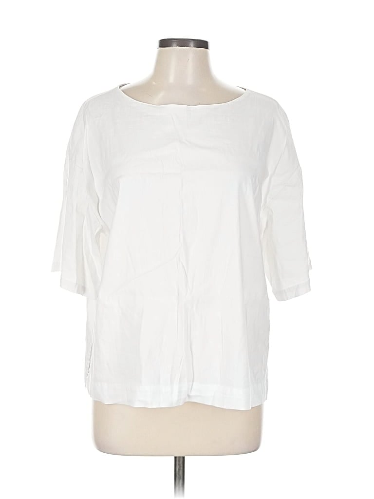 Pre-owned Vince 3/4 Sleeve Top White Boatneck Tops
