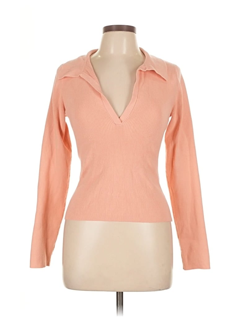 Pre-owned Intermix Cardigan Sweater In Orange