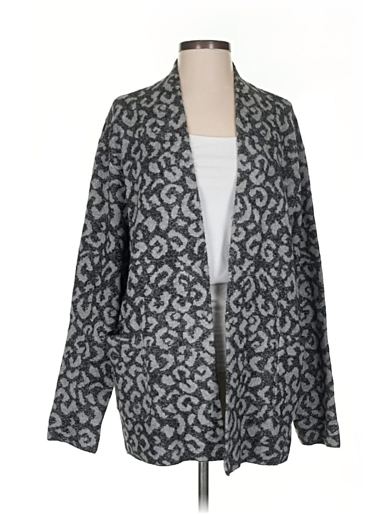 Pre-owned Michael Stars Cardigan Sweater In Gray