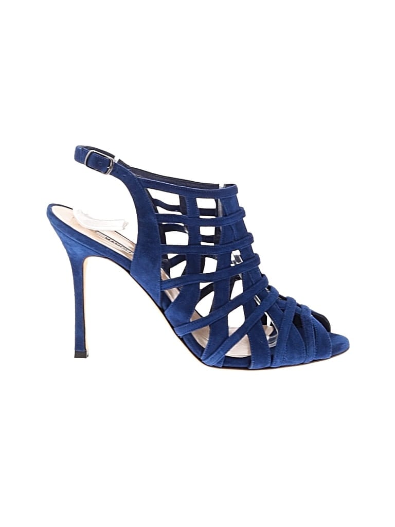 Pre-owned Manolo Blahnik Heels In Blue