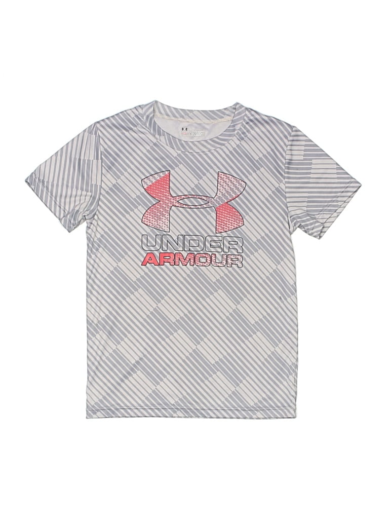 Pre-owned Under Armour Kids' Short Sleeve T-shirt In Silver