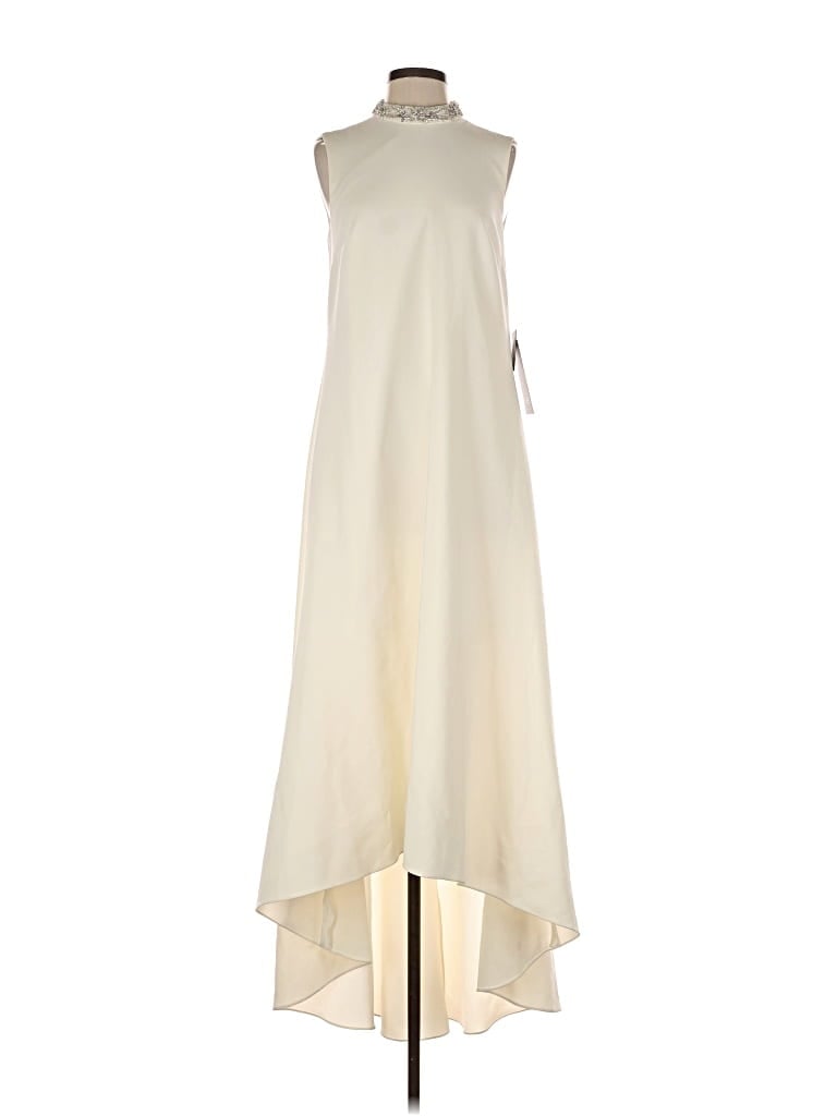 Pre-owned Theia Casual Dress In White
