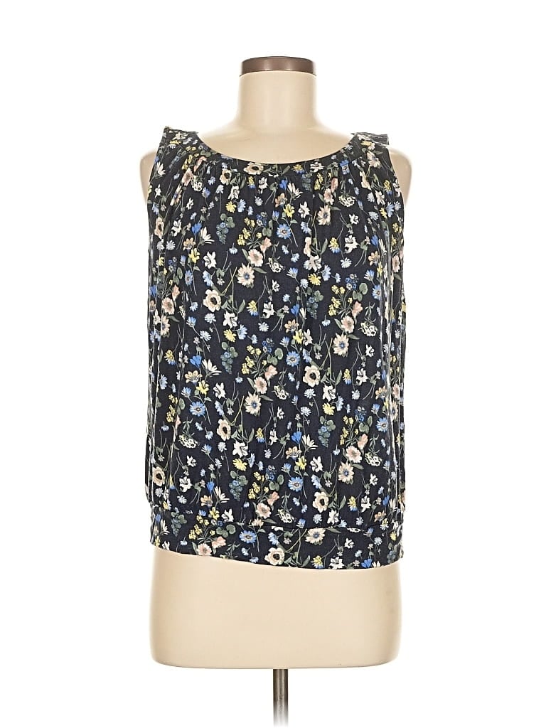 Pre-owned Ann Taylor Loft Outlet Sleeveless Blouse In Blue