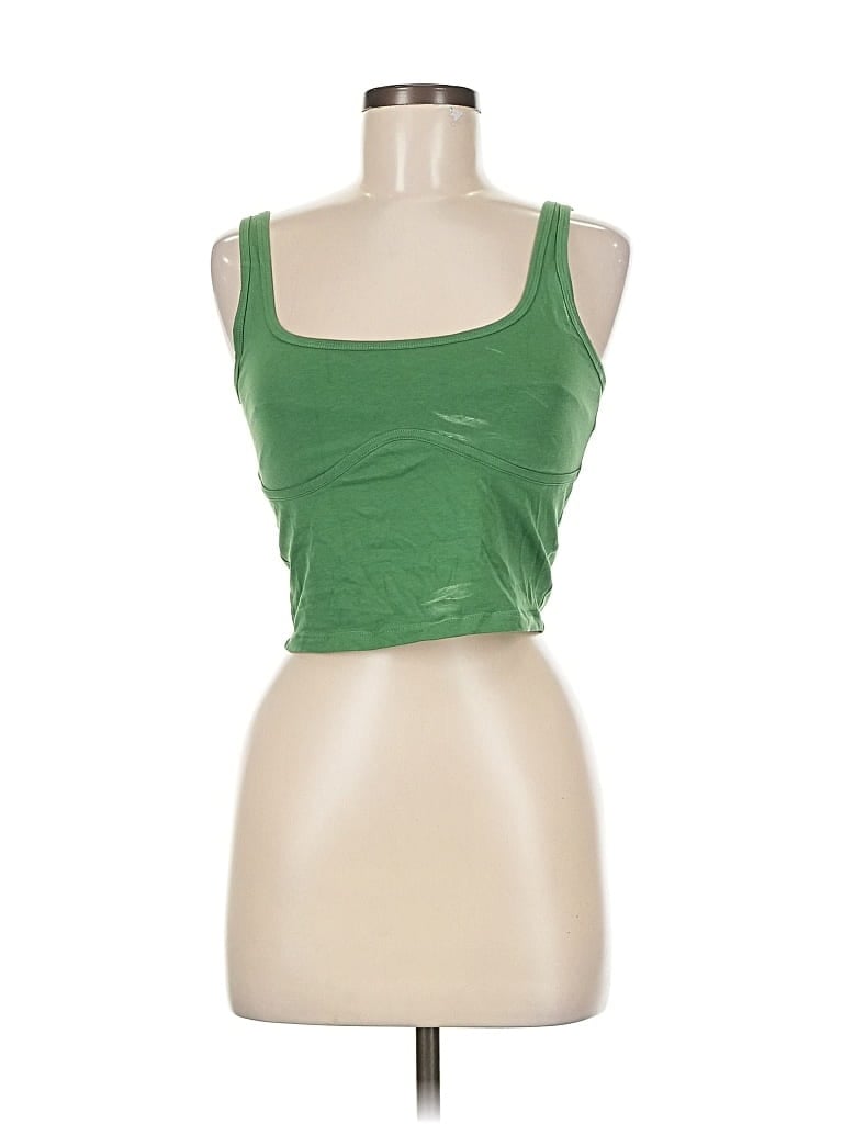 Pre-owned Victoria's Secret Pink Tank Top Green Strapless Neckline Tops