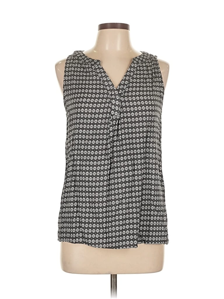 Pre-owned Anne Carson Sleeveless Blouse In Gray
