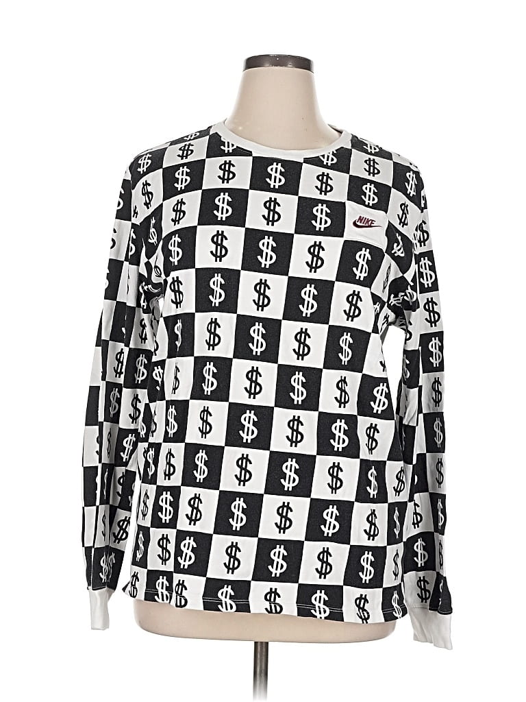 Pre-owned Nike Long Sleeve T-shirt In Silver